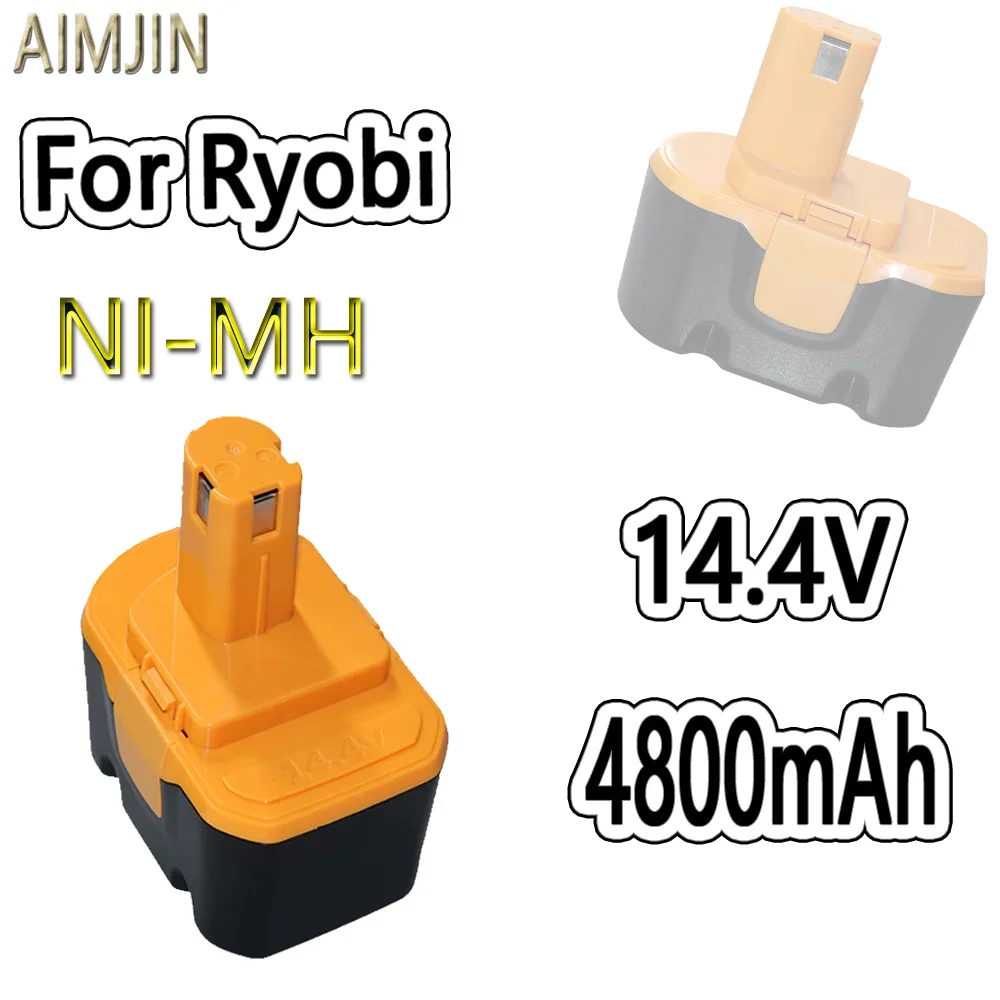 

14.4V 4800mAh Ni-Mh Batterie For Ryobi Replacement battery for Cordless Drill R10521 RY6201 RY6202 130224010 130224