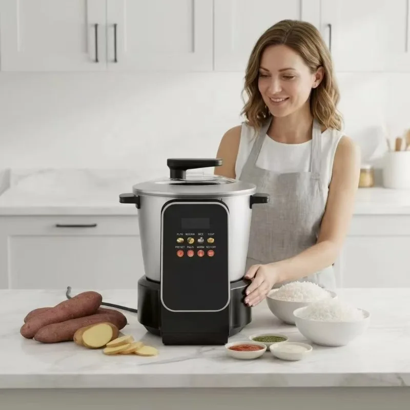 Timed Heating Swallow Maker, Multi-purpose Fufu Processor, Cassava & Yam Pounding Unit for African Cuisine