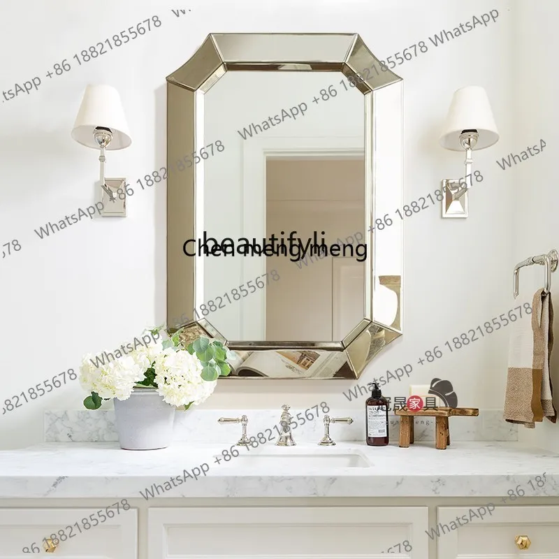 

Chinese Bathroom Mirror Home Bedroom Hotel American Wall Hanging Living Room Beauty Makeup Mirror
