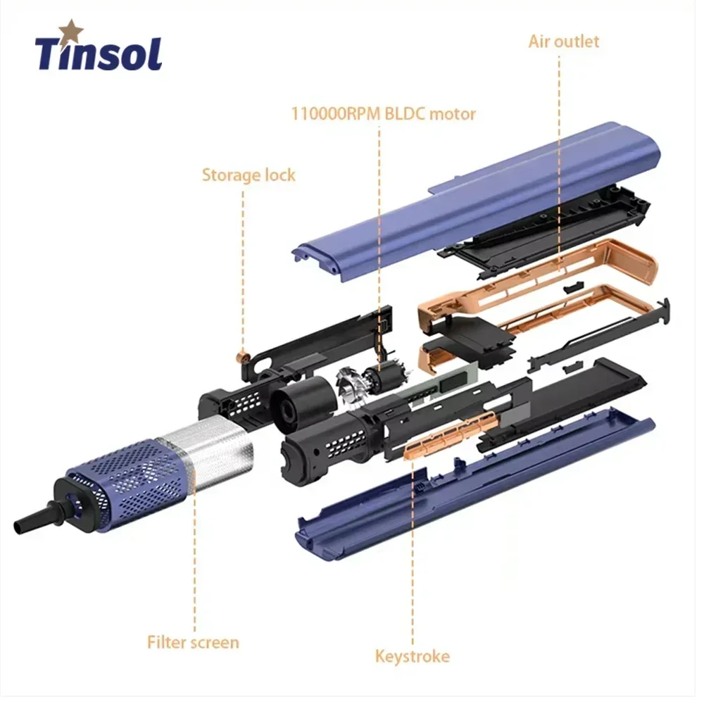 Multi styler secador de cabelo e alisador 2 em 1 110000rpm escovas de cabelo elétricas com fluxo de ar intuitivo para estilo sem esforço