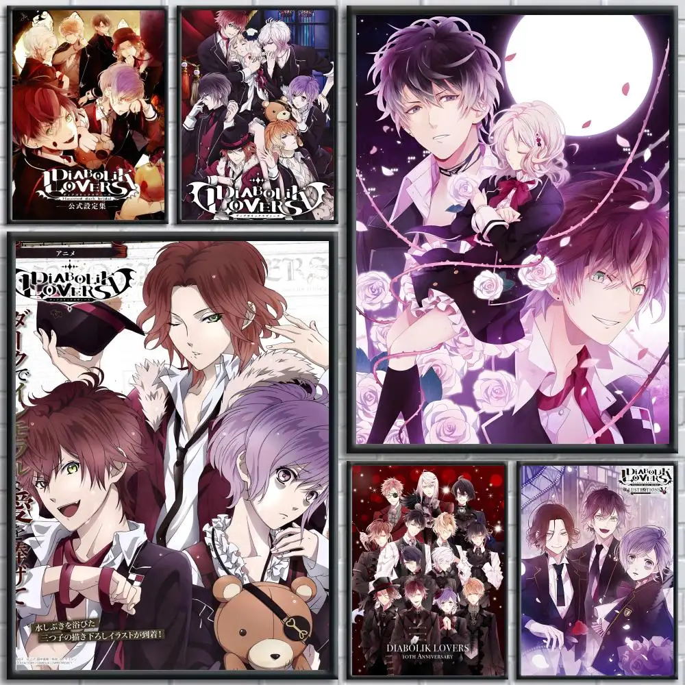 Anime D-Diabolik Lovers Movie Painting Calligraphy Wall Art Canvas Poster Premium Home Decor Print for Living Room Bedroom