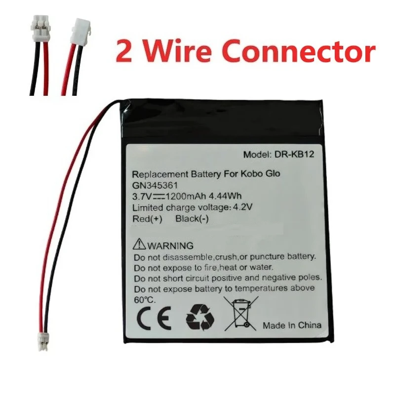 For Kobo Glo N613 E-ink Digital E-book Reader DR-KB2 GN345361 3.7V 1200mAh Rechargeable Replacement Battery