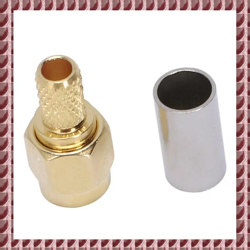 

A95G 25 шт. SMA штекер RF коаксиальный разъем обжимной для RG58 RG142 RG400 LMR195 RG223