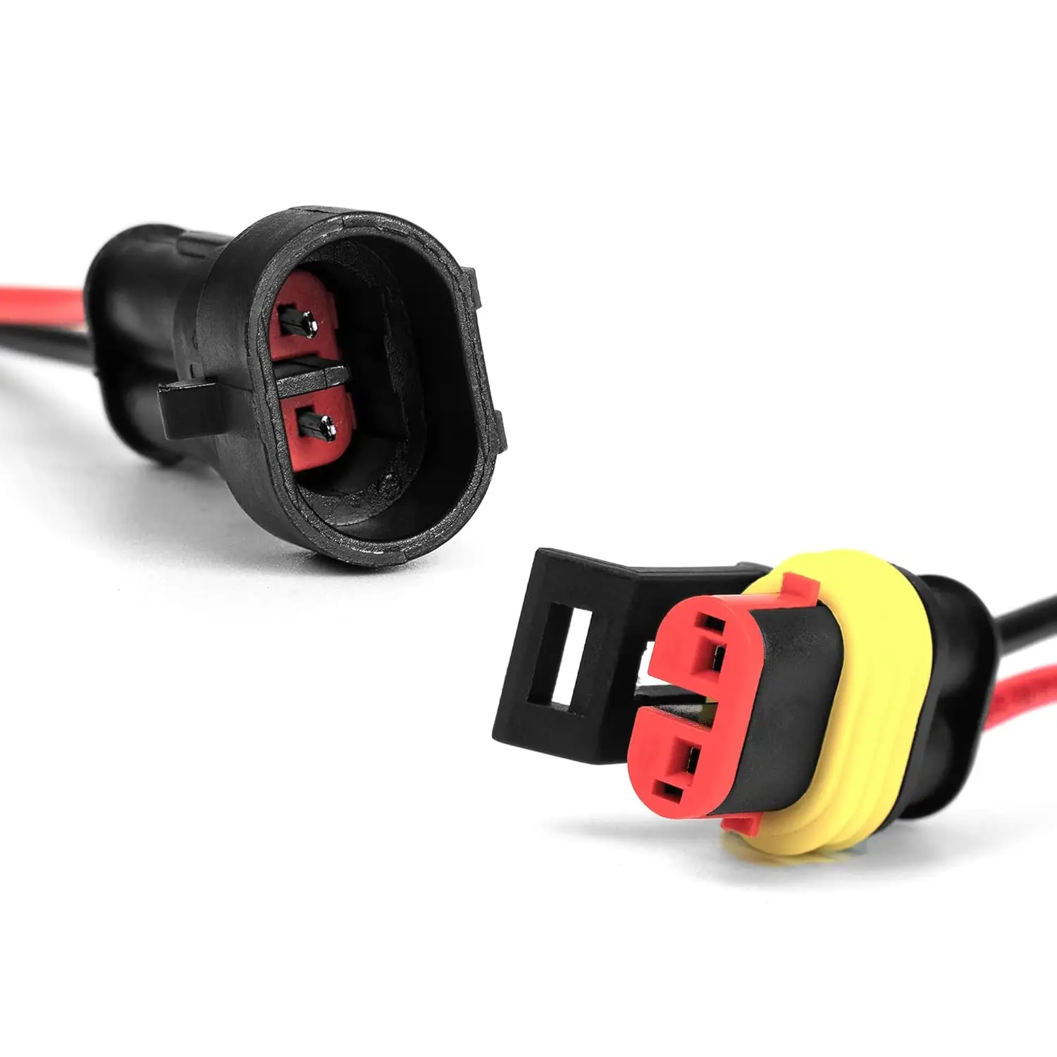 10 pairs 2 Pin Way Car Waterproof Connector 16 AWG Waterproof Electrical Connectors Quick Disconnect Wire Connector