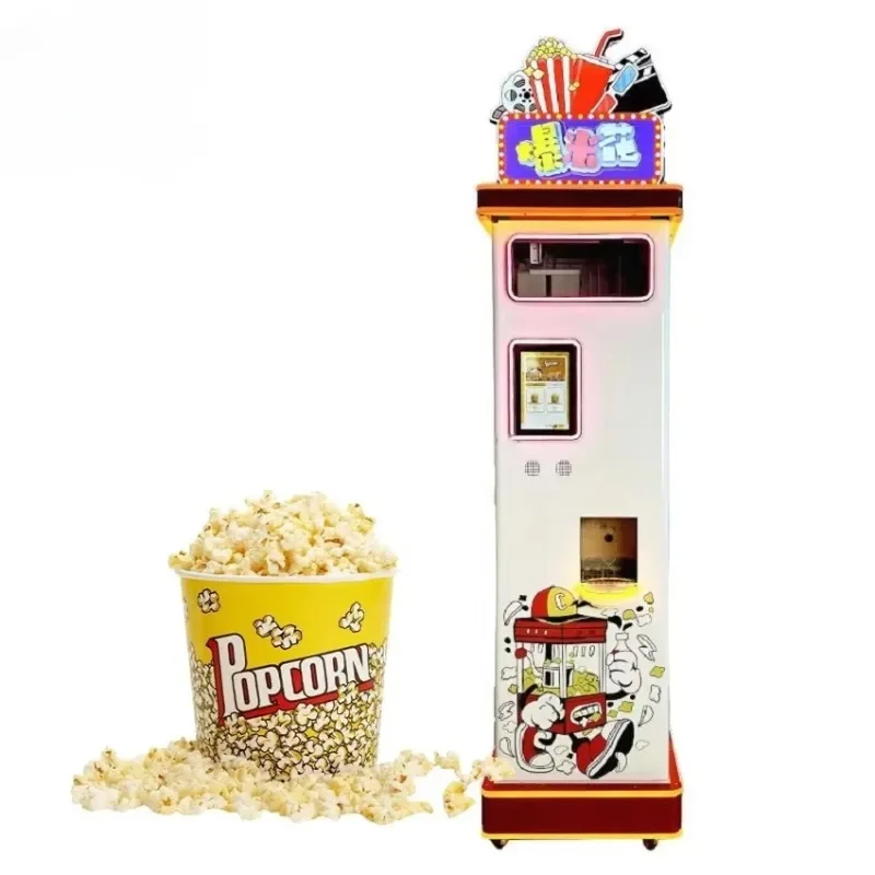 Professional Custom Commercial Popcorn Making Vending Machine 10 Inch Touch Screen Automatic Popcorn Machine for Cinema Engine