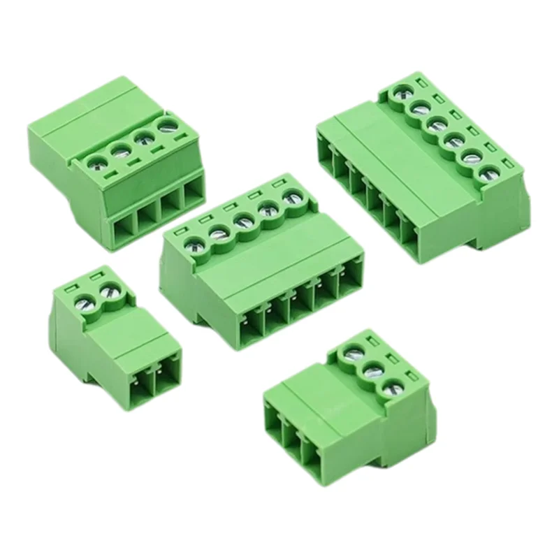 5Sets 15EDGRK 3.81mm 2/3/4/5/6-12 pin right angle screw terminal block connector 3.81MM pitch Plug + Pin Header Socket