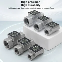 Digital Turbine Flow Meter LCD Display High-Precision Water Flowmeter Diesels Gasoline Methanol Liquids Electronic Flowmeter