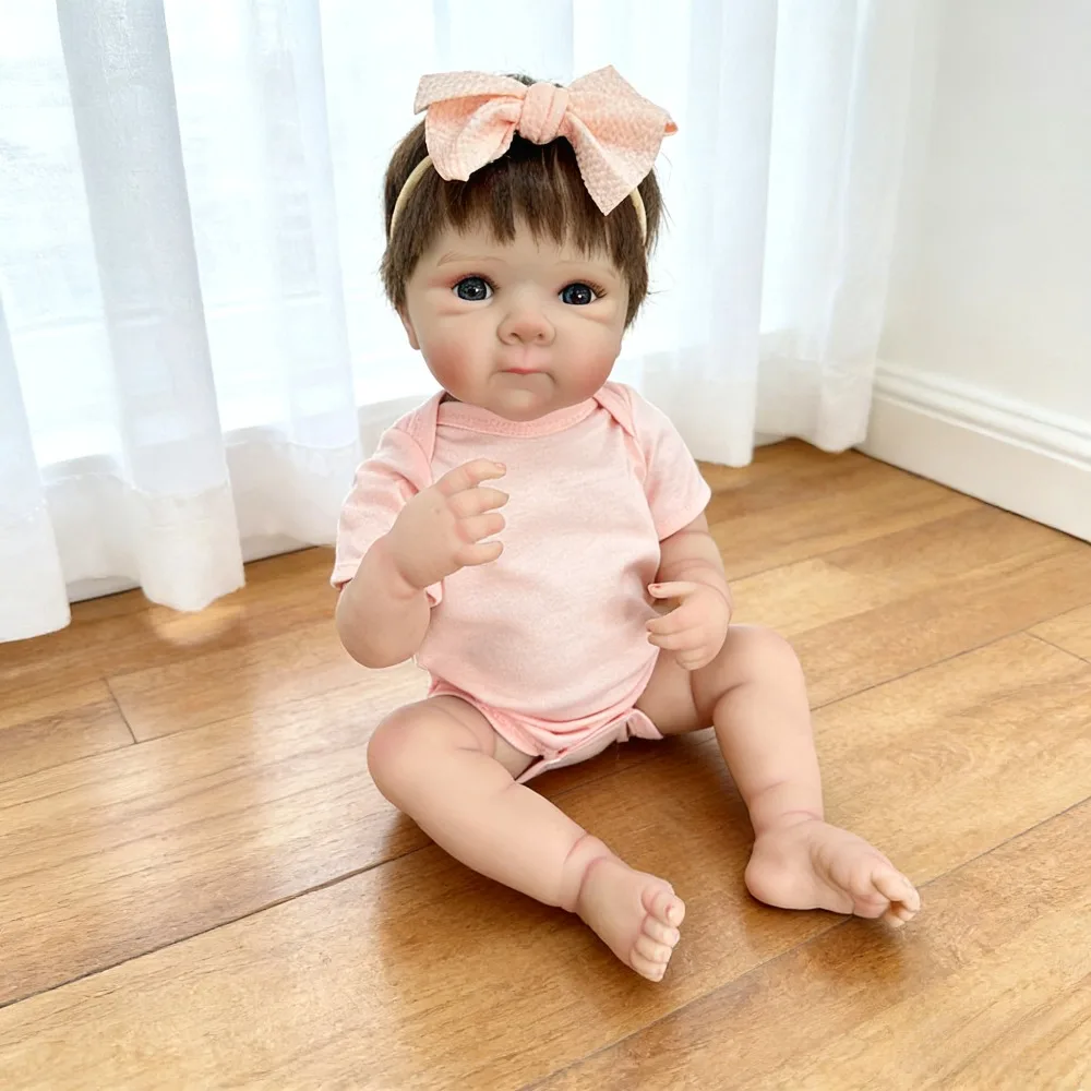 

19INCH Bettie Reborn Baby Doll Girl with Full Vinyl Body Lifelike Newborn Baby Girls 3D Painted Skin Waterproof Toys for Girls