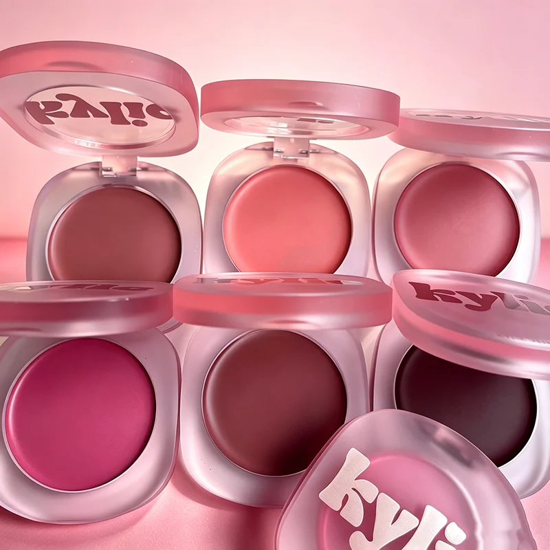 Blush em Creme Multiuso Kylie, Tintura Hidratante para Bochechas com Acabamento Dewy, Iluminador Facial, Blush com Brilho Natural, Maquiagem Cosmética para Mulheres