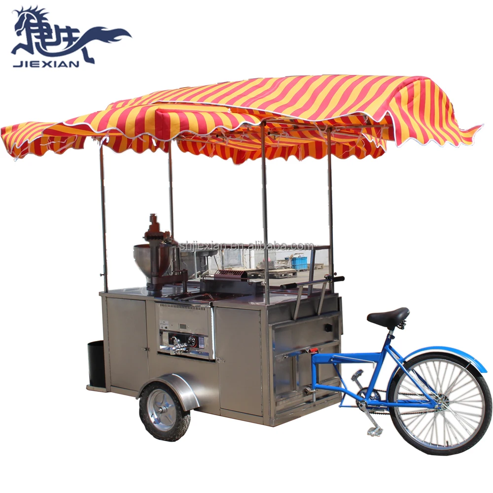 

JX-FB150 Small Food Desserts Street Food Nuts Portable Open Corn Trike with Fold up Food Cart Without Engine Price