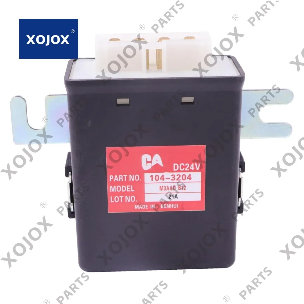

XOJOX 104-3204 1043204AAD B12 Relay DC24V 1043204 for Caterpillar 320B Excavator 311B 312B 312CL 315B 317BLN 318B 320C 321B 322B