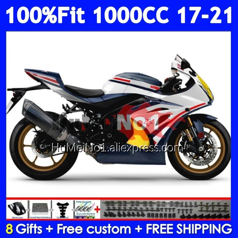 Injection For SUZUKI GSXR1000 GSXR 1000 L7 122No.129 K17 Dark Blue GSXR-1000 17 18 19 20 21 2017 2018 2019 2020 2021 Fairings