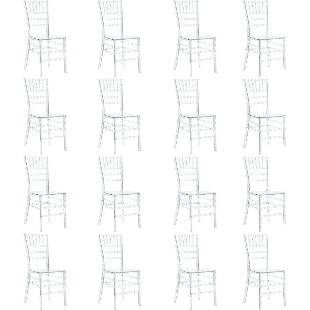 كراسي شيافاري بكميات كبيرة، كرسي أكريليك شفاف لهجة كراسي شبح للمناسبات وحفلات الزفاف وحفلات الاستقبال (واضح)