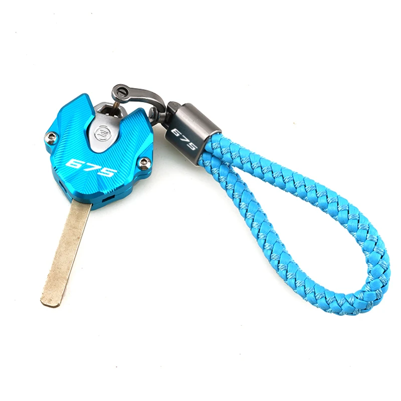 For CFMOTO 675 675NK 675SR 675SRR 675 SR-R NK 675S-RR Aluminum Motorcycle Accessories KeyCase Key Shell Cover KeyChain Key Ring