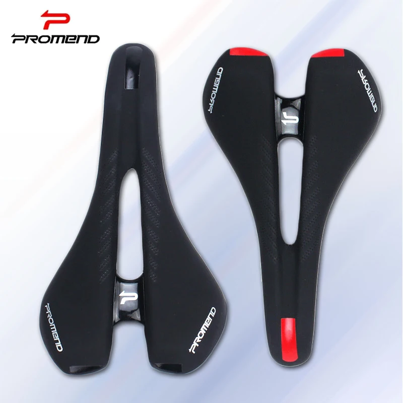 PROMEND Leather Bike Saddle Hollow Mountain Road Seat Bicycle Shock Absorbing Friction Reducing Racing Cycling Cushion Mtb Parts