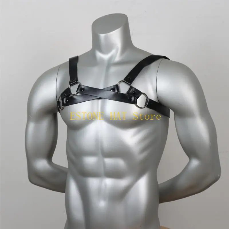 49mf Sex zurückhalten Brustband Punk Leder Brustgürtel Cosplay Kostümzubehör