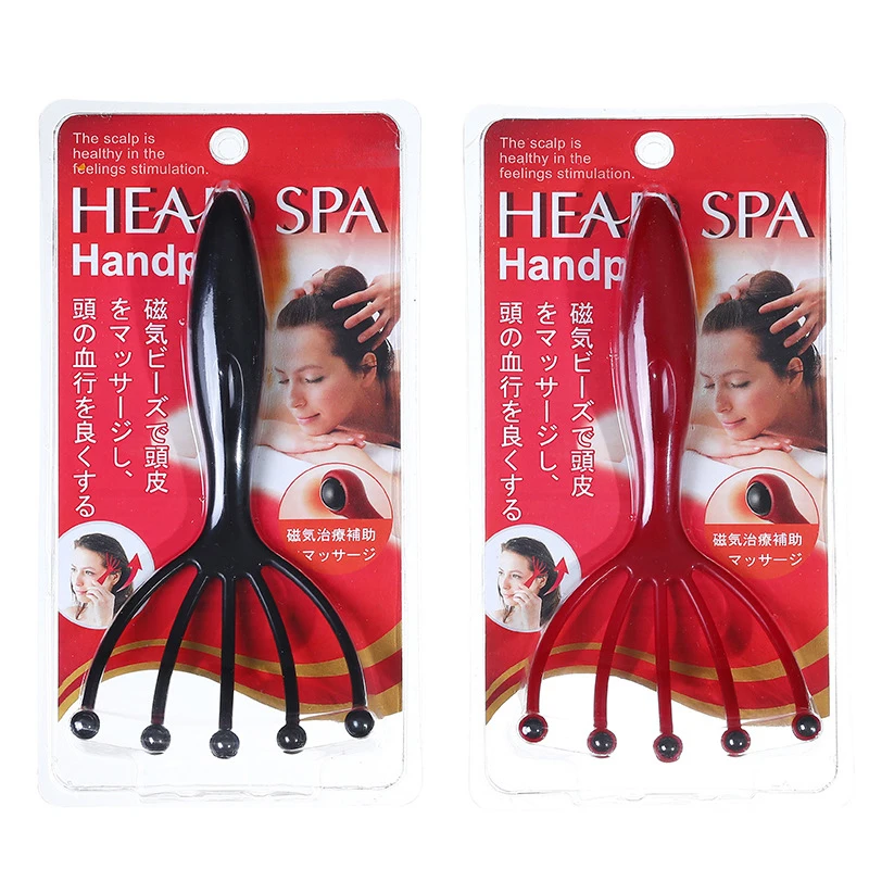 1Pc Hoofd Massager Hoofdhuid Nek Kam Roller Vijf Klauwen Stalen Bal Hand Gehouden Ontspannen Spa Haarverzorging Voor Haar Stress Verlichting