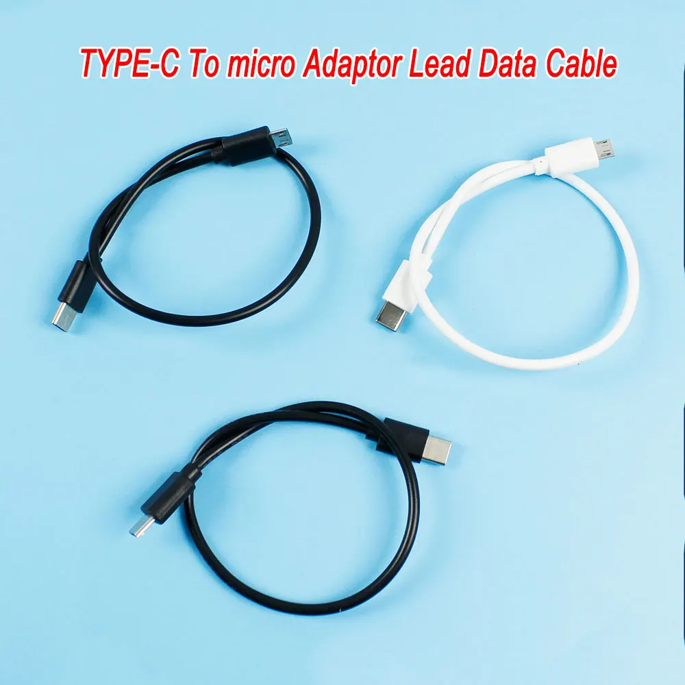 Cable de datos de carga USB tipo C macho a micro macho para teléfonos móviles, conector adecuado para Huawei y Xiaomi, 1 unidad