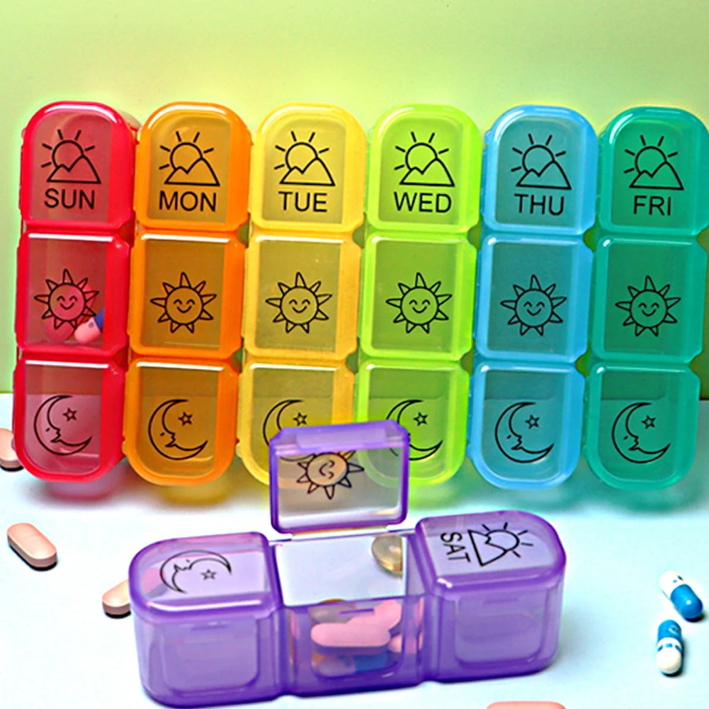 Pill Box Mini Pill Case 3 Grids Tablet Pill Organizer Case Dispenser Travel Tablet Holder Container Medicine Drug Storage Box