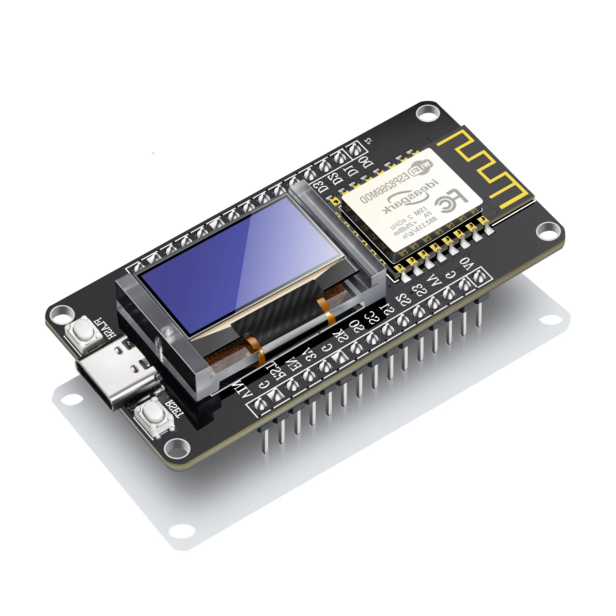ideaspark ESP8266 Development Board NodeMCU with 0.96 inch OLED Display,Screen Protector Case,CH340,WiFi Wireless TypeC Module image 6