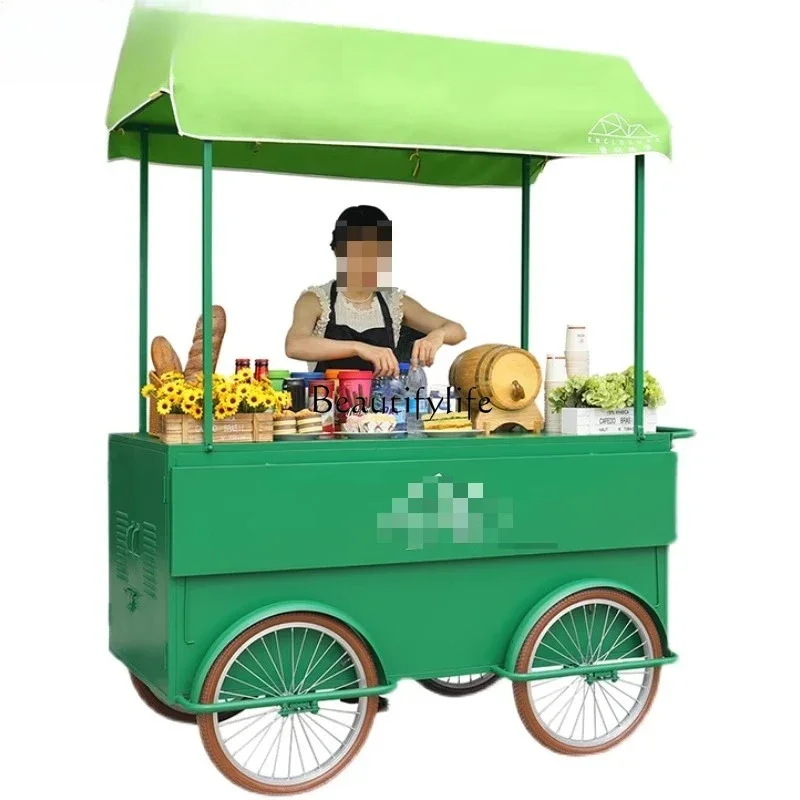 

Z.Night Market Stall Cart Breakfast Cart Market Food Mobile Stall Cart