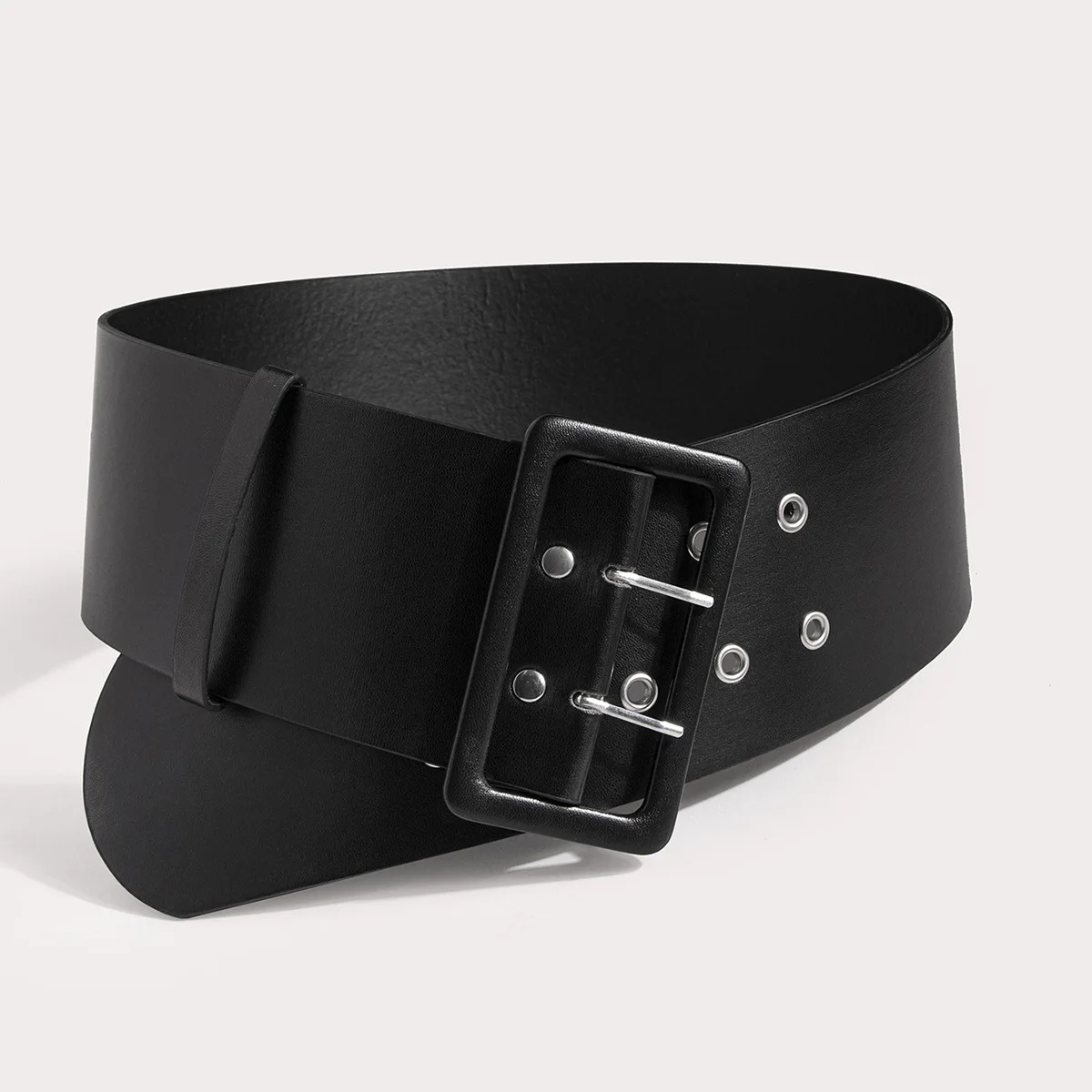 Women's buckle double pin ultra-wide Christmas belt PU air eye cross-border versatile cosplay clothing paired with wide waist se