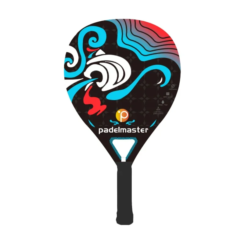 Racquet 2024 New Design Beach Tennis Racket 100% Full Carbon Fiber Head Padel Racket