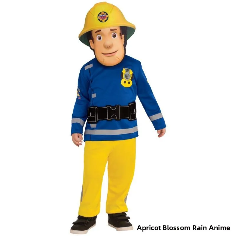 Disfraz de Bombero Sam para loween, Conjunto de Disfraces para Niños, Accesorios para Espectáculos de Tnto, Traje de Bo...