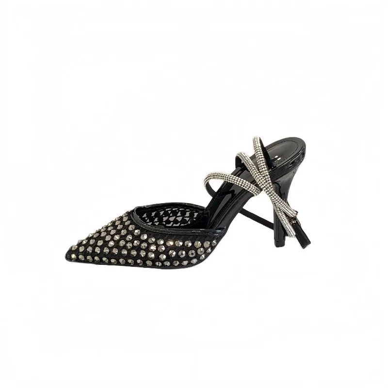 New Women's Pointed Fashion Stiletto Sandals Sexy Versatile Rhinestone High-heeled Sandals Size 35-41