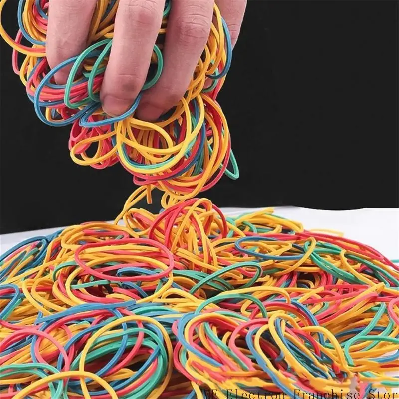 T5EA 400 PCS حلقات مطاطية مرنة ملونة من تنظيم الحرف المنزلية قطرها قطرها