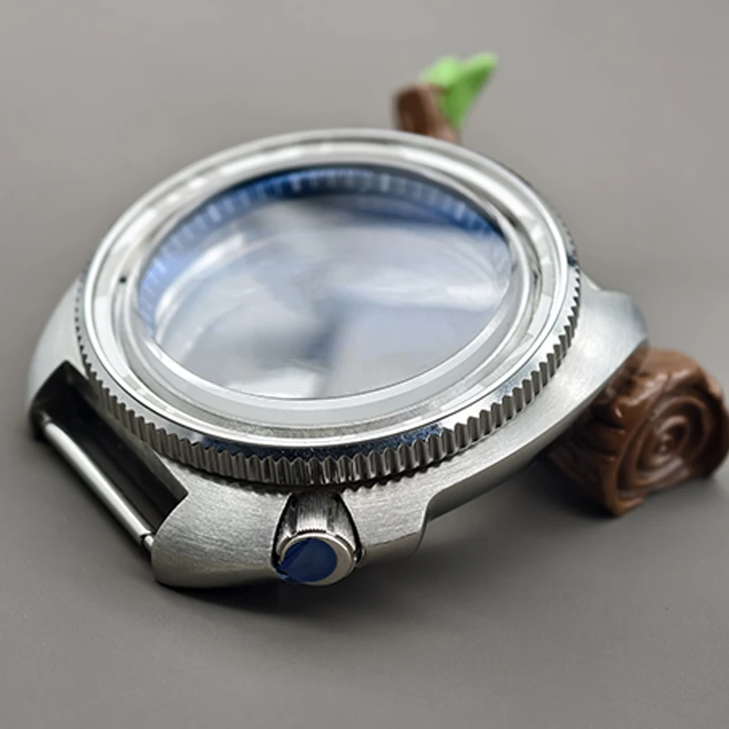 44mm 6105 Turtle Watch Case Sapphire Glass Fits NH35 NH36 4R 7S26 Movement Transparent Back Cover Men's Dive Watch Parts Refit