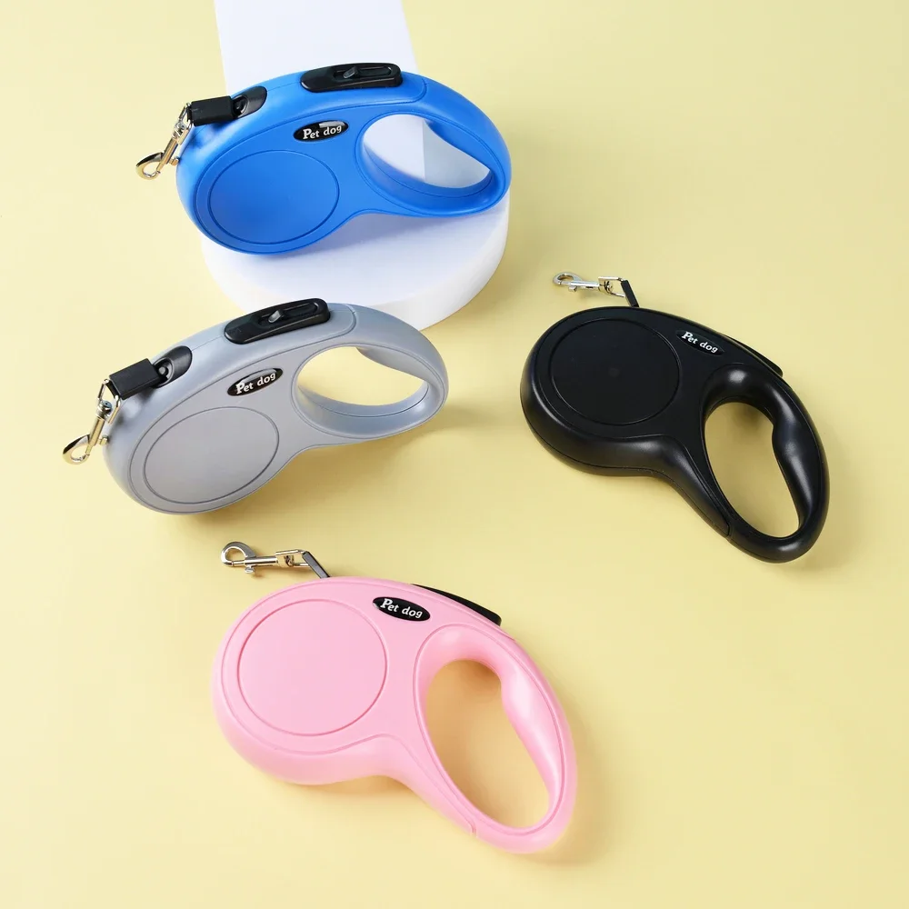 3m/5m Automatisch Einziehbare Haustier-Leine, Robuste Nylon-Ausziehleine für Kleine und Mittelgroße Hunde & Katzen, Welpen-Spaziergangsleine – Detail 2