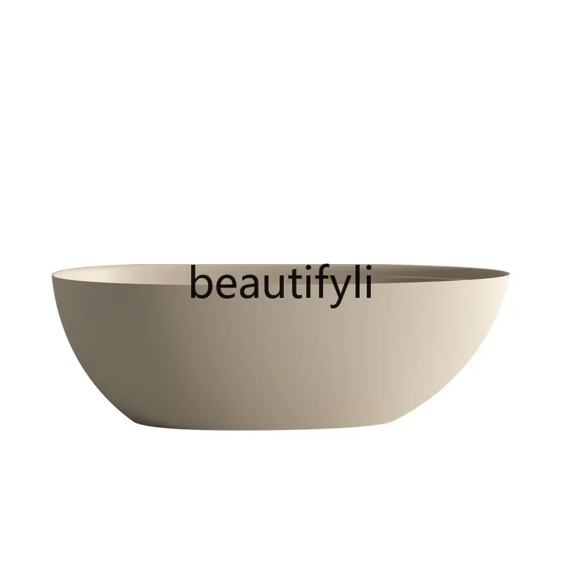 

ss25 Artificial stone bathtub Hotel B & B goose egg bathtub Qimei stone household integrated bathtub