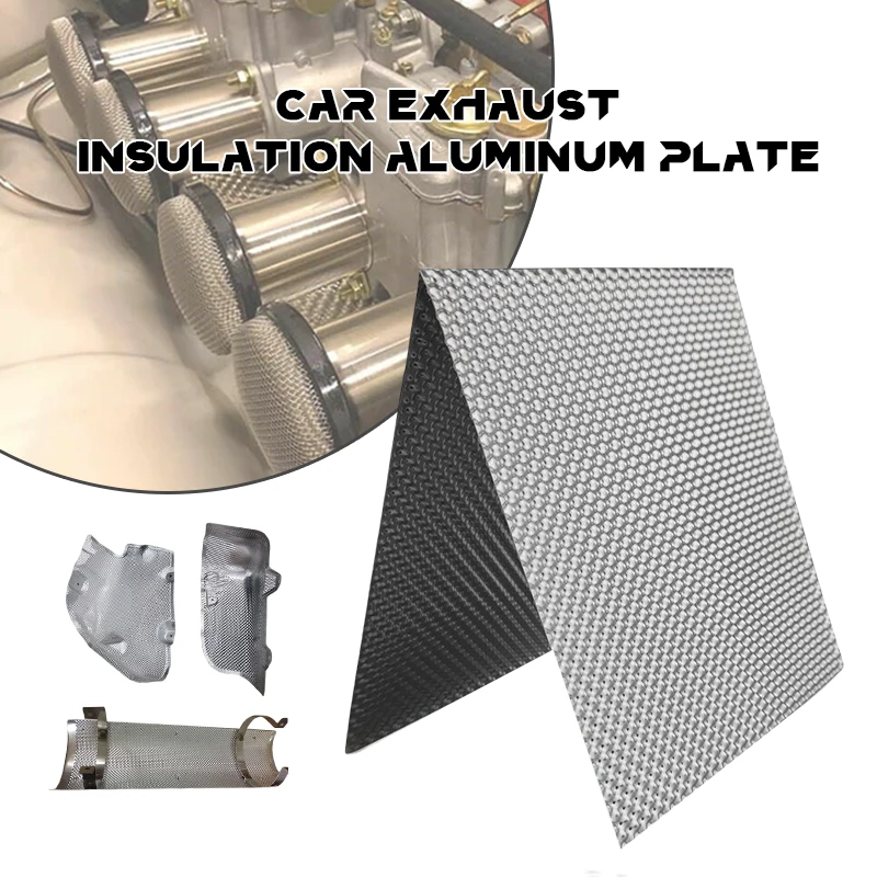 50x122cm Car Embossed Aluminum Heat Shield Firewal Floor Pan Fuel Tank Turbo Manifold Exhaust Pipe Engine Heat Insulation Plat