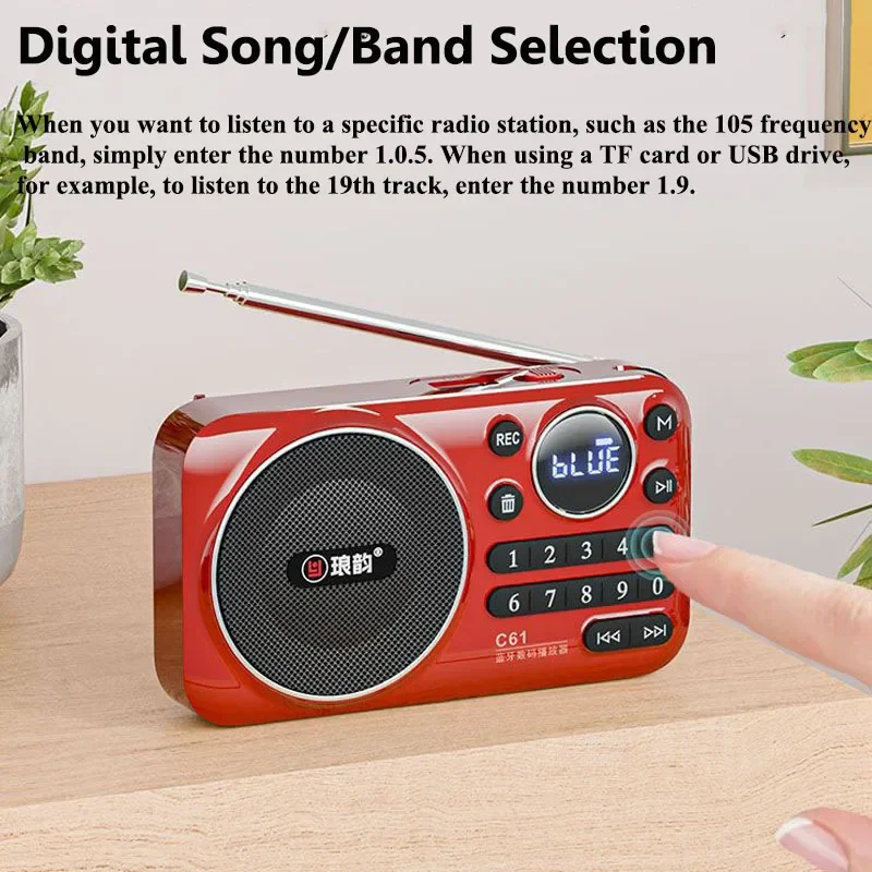 Mini Radio FM extérieure Portable sans fil Bluetooth haut-parleur chanson numérique dispositif De commande Camping en plein air TF/USB Caixa De Som