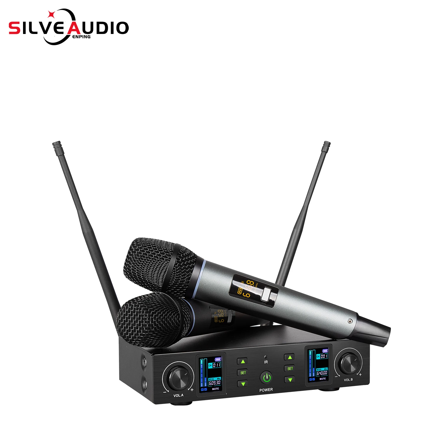 Microphone professionnel double canal GAW-DX11, système sans fil haute fidélité longue Distance 80m