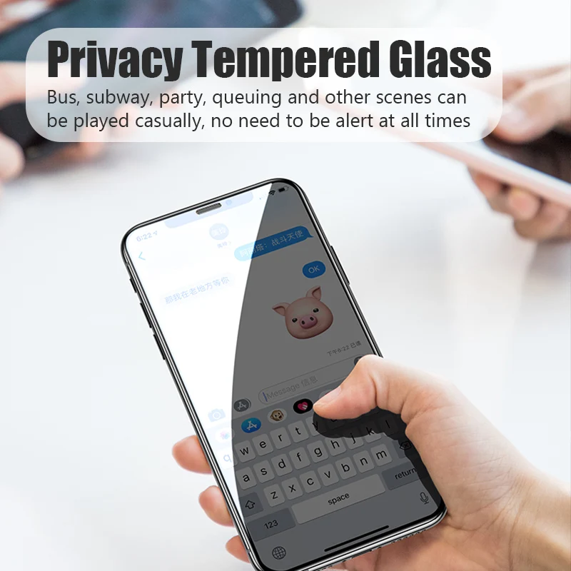 3 قطعة زجاج مضاد للتجسس لهاتف آيفون 15 16 14 13 12 11 Pro Max Mini 16e SE 2022 2020 XR XS 14 Plus غطاء كامل واقي شاشة الخصوصية