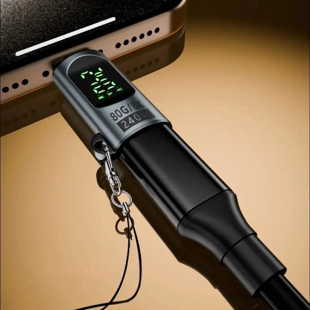 

Адаптер OTG со светодиодным дисплеем типа C Адаптер USB PD240W Тип C OTG Адаптер Dual Type C Мужской USB-C Женский USB-C Конвертер для мобильных/ноутбуков