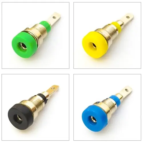 Banana Plug Assorted Kit 2mm, Male Female Banana Connector and Panel Mount Socket Jack for DIY Electronics