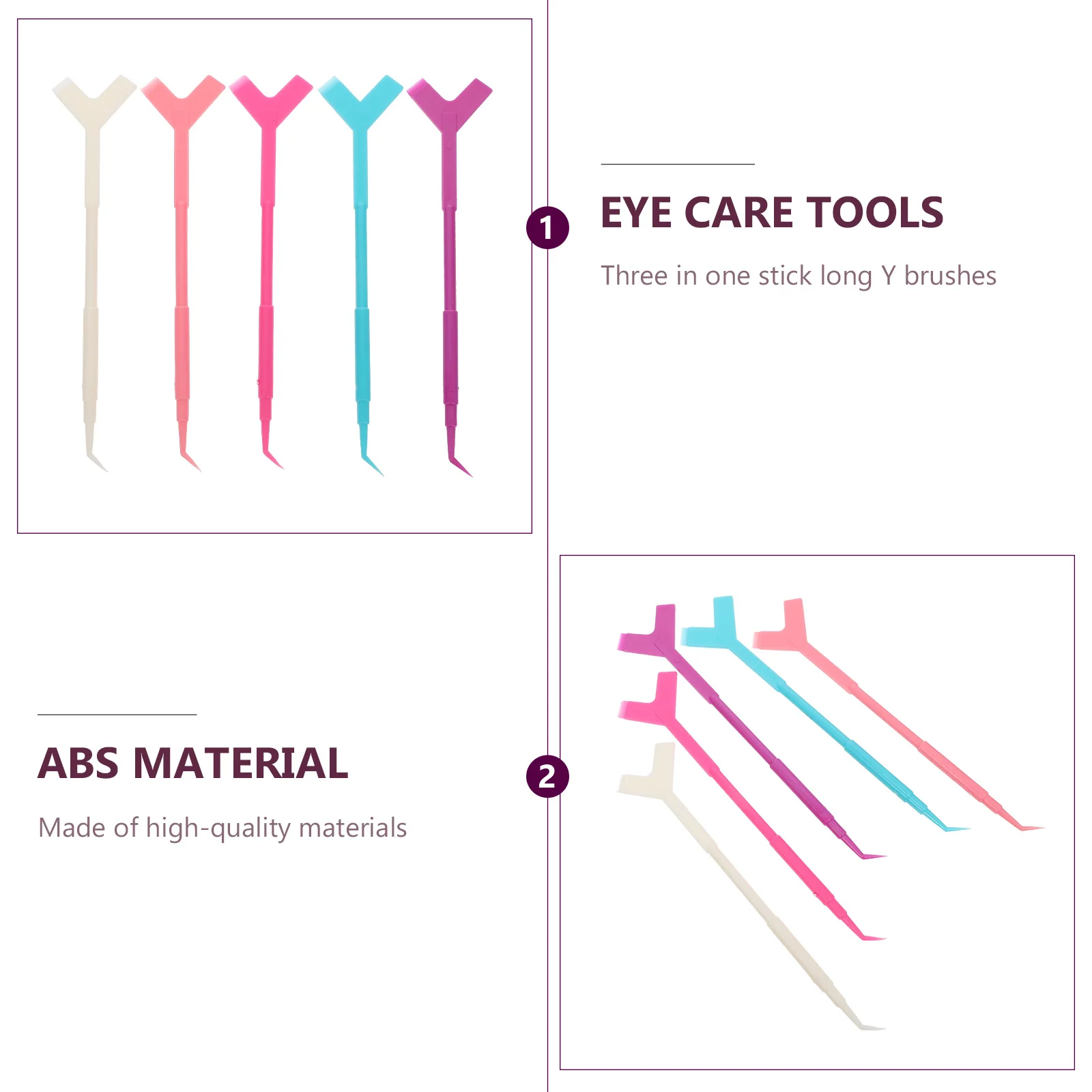 50 قطعة قابلة لإعادة الاستخدام لاش رفع قضبان Y-شكل رمش أدوات لفصل بالفرشاة الرموش الصناعية دائم صالون اكسسوارات التجميل #2