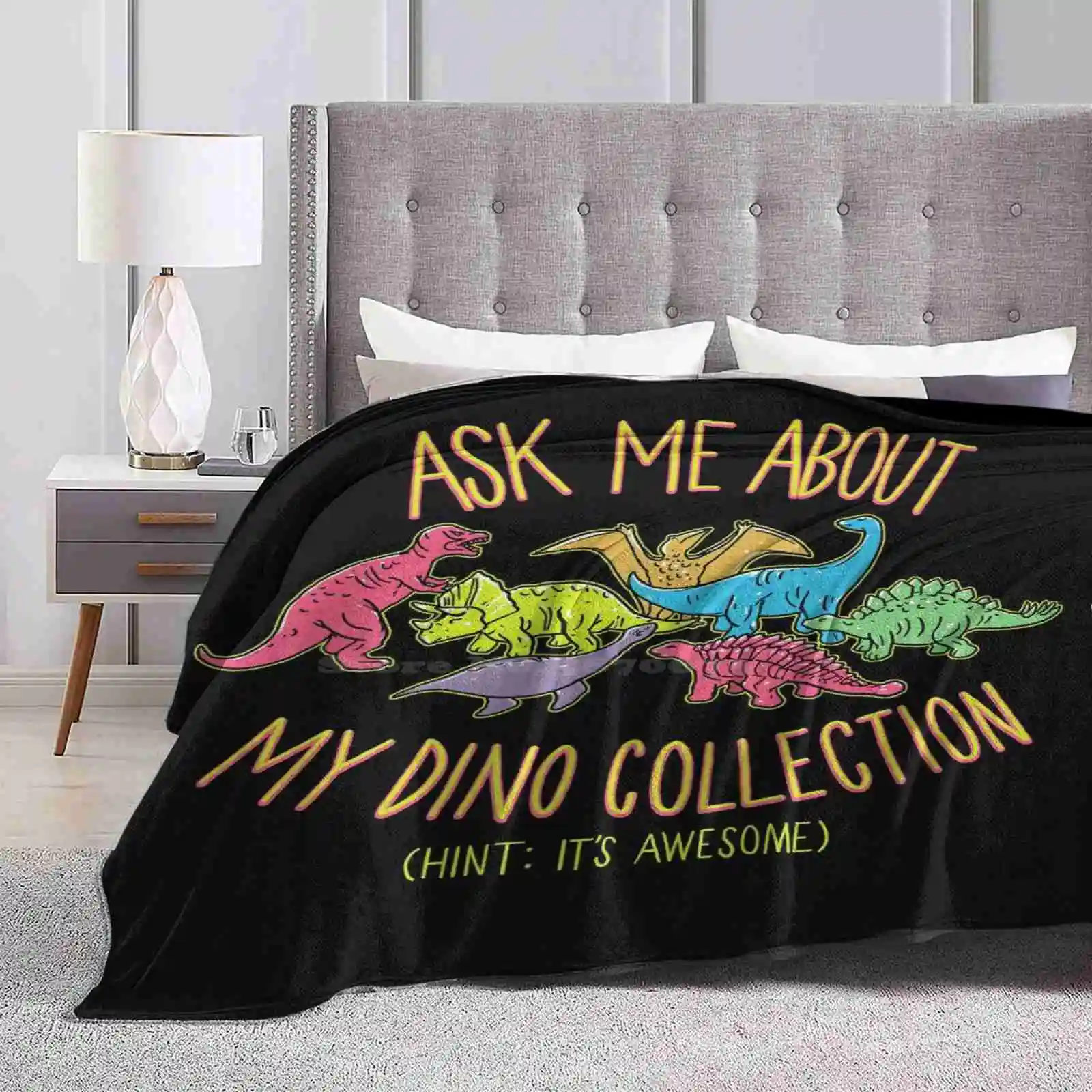 Dino Collection Best Selling Room Household Flannel Blanket Tyrannosaurus Triceratops 80S Toys Retro Brontosaurus Trex T Rex