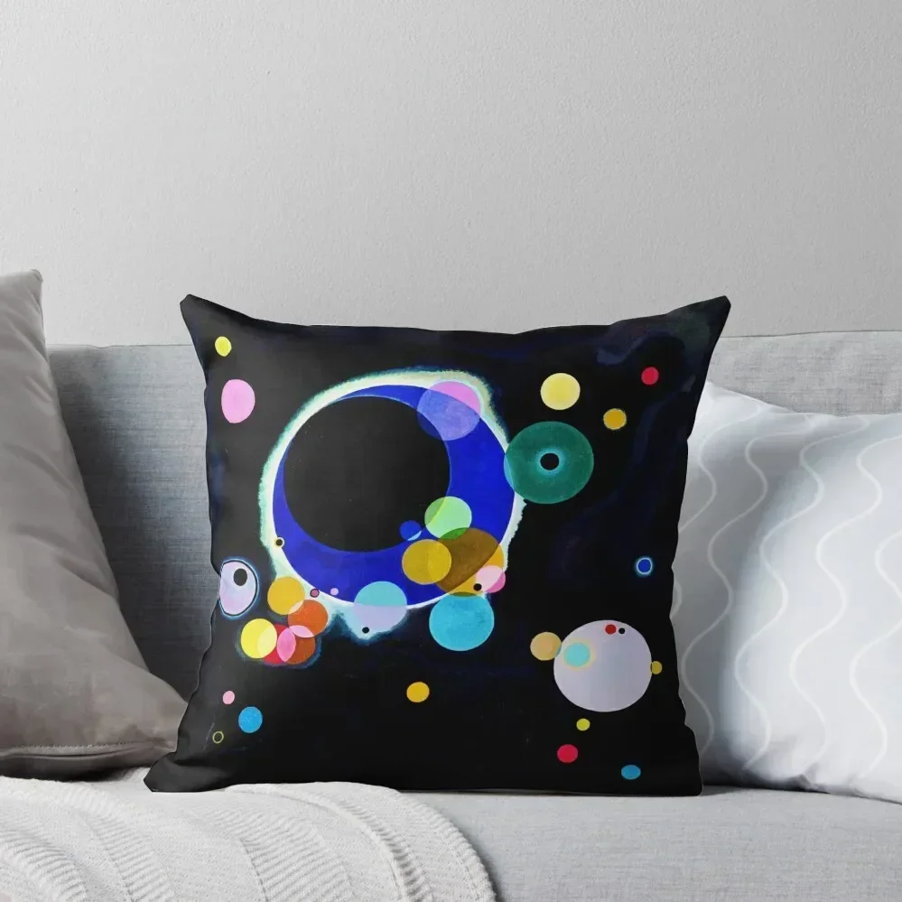 Several Circles Wassily Kandinsky Abstract Art Throw Pillow Anime Cushion Covers For Living Room Pillows Aesthetic pillow