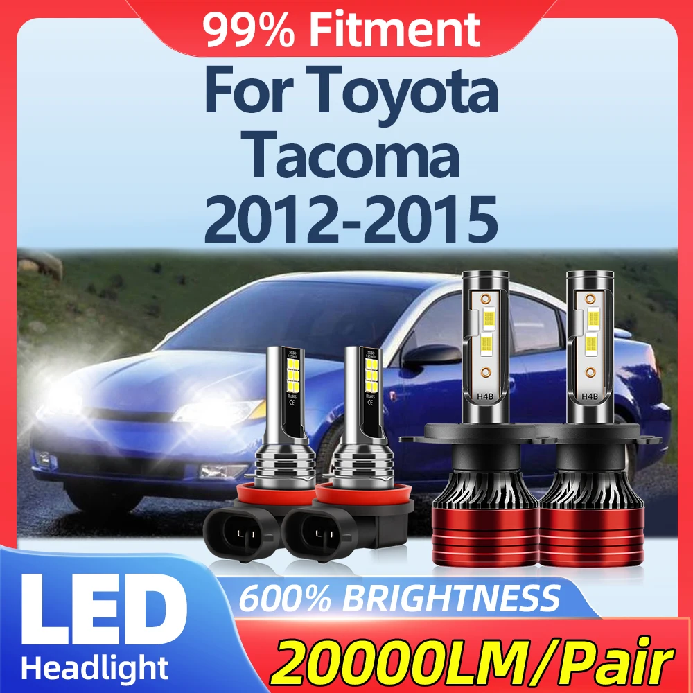 40000LM LED Headlight Bulbs 240W Canbus Car Lights 6000K White 12V Auto Fog Lamps For Toyota Tacoma 2012 2013 2014 2015