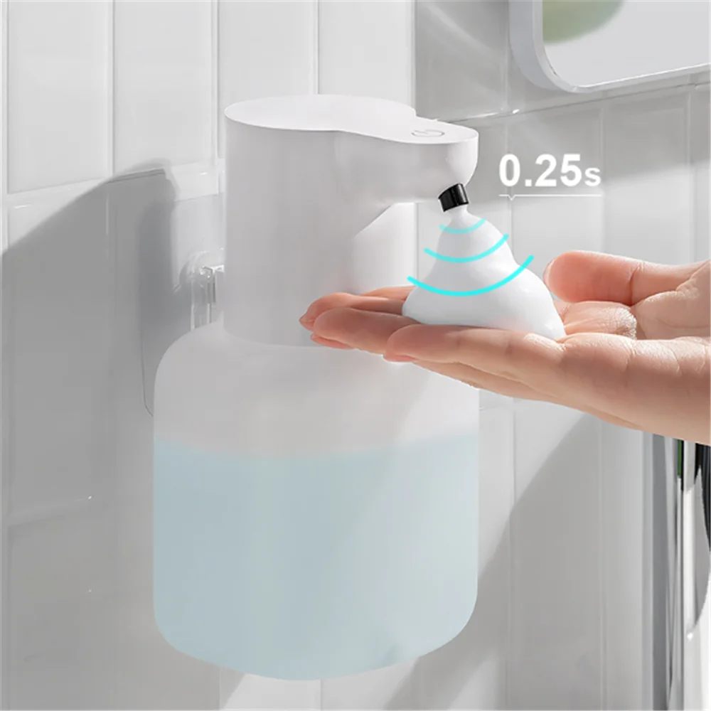 Dispensador automático de jabón de 4 velocidades, dispensador de espuma con sensor, generador de jabón líquido inductivo montado en la pared, lavadora de manos automática sin contacto