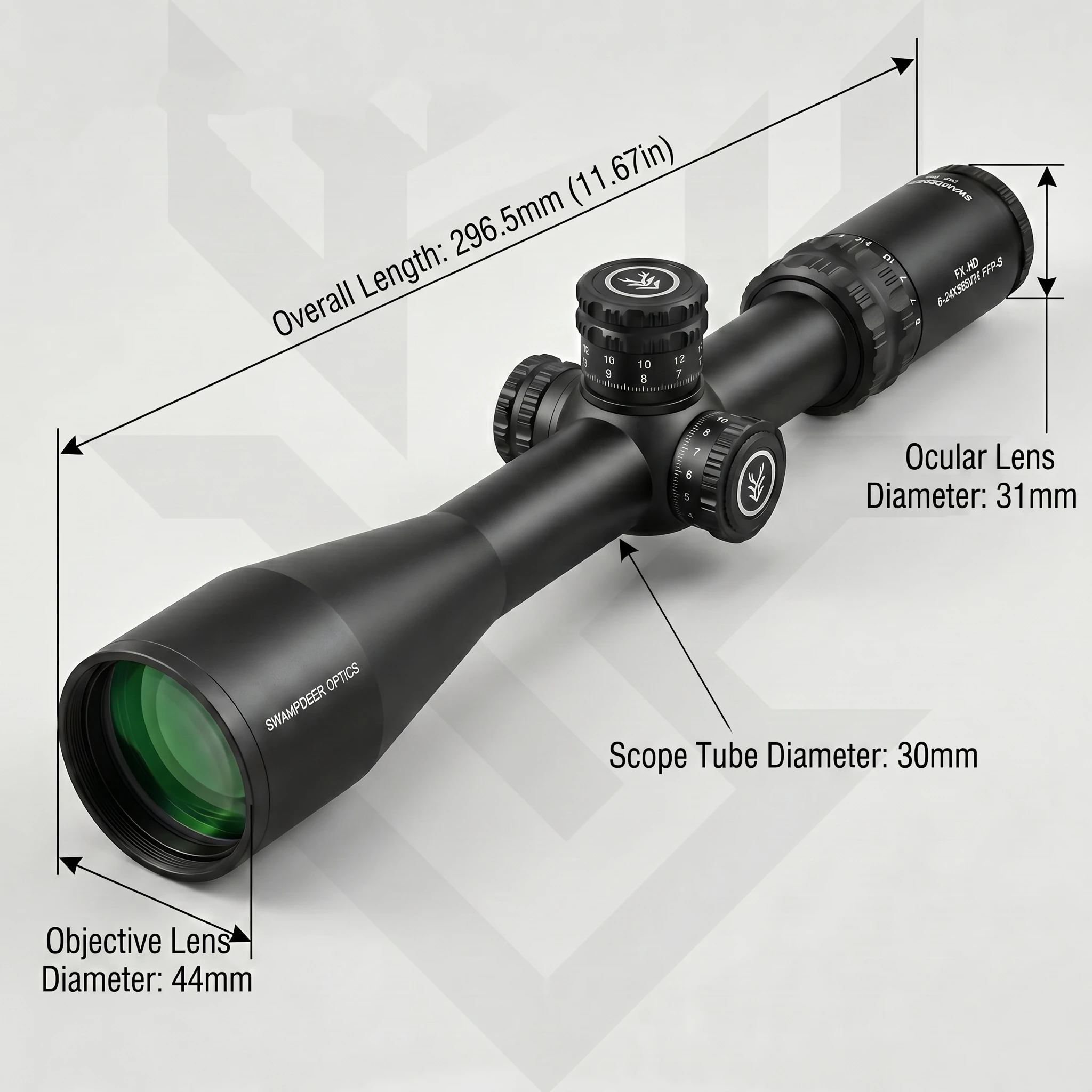 SWAMPDEER FXHD ZERO STOP 6-24X SFIR FFP Tactical Rifle Scope Hunting Accessories And Equipment Shooting Gear Riflescope For Ar15 2