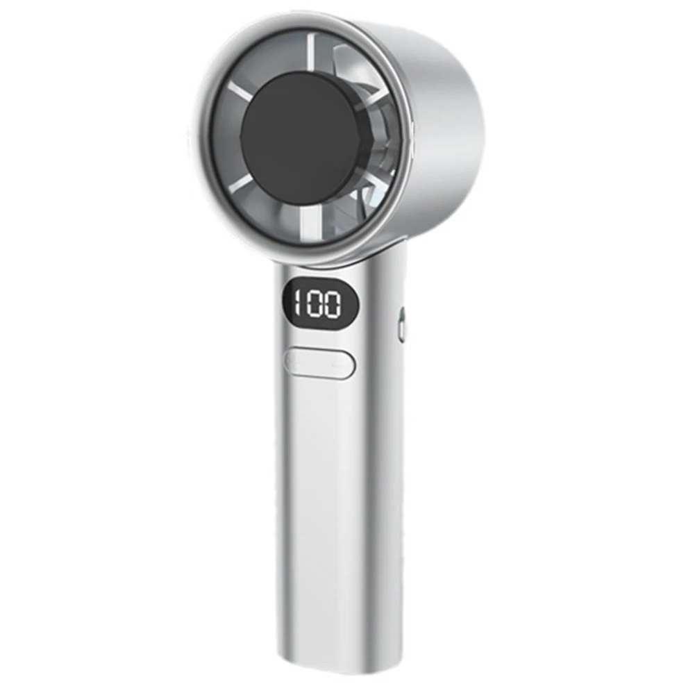 

1pc Handheld Fan High- Portable Turbofan USB Rechargeable Electric Fan 5.7*5.6*16cm Gray / White / Golden Multiple Protections