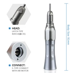 Dental Slow Low Speed Straight Cone Nose FX23 Handpiece Fit E-type Motor