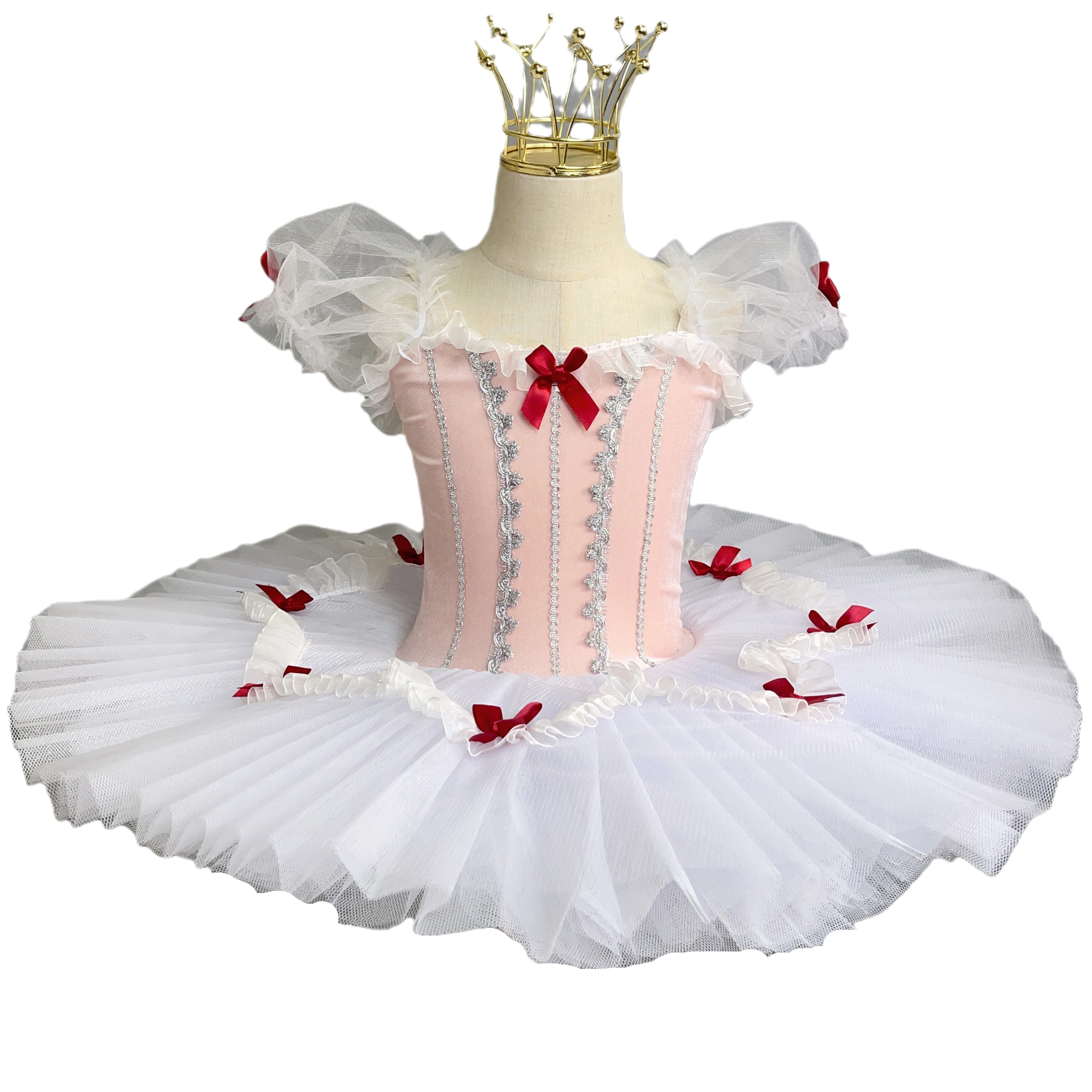 

Hard yarn Children Girl Ballerina Professional Ballet dress Tutu skirt Kids performance Costume Pink Ballet Dress princess Wear