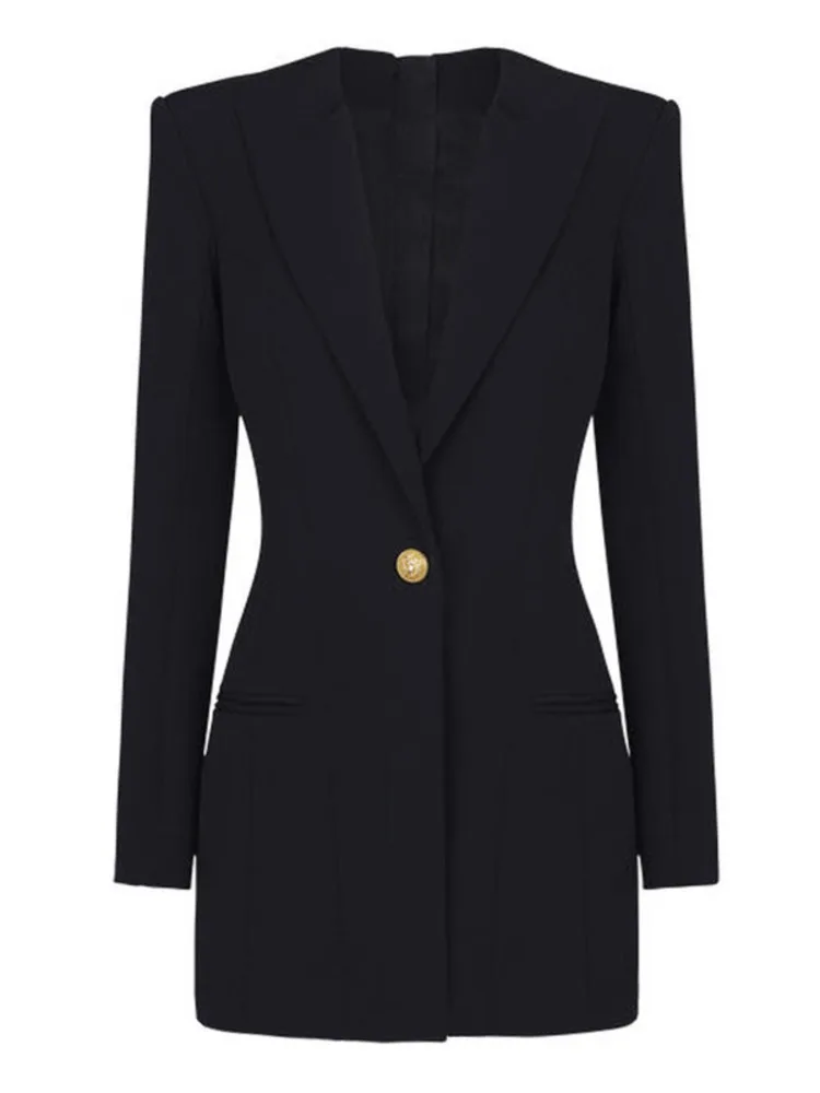 Blazer sob medida feminino 2025 - Jaqueta de terno clássico europeu, blazer de escritório de mistura de lã premium