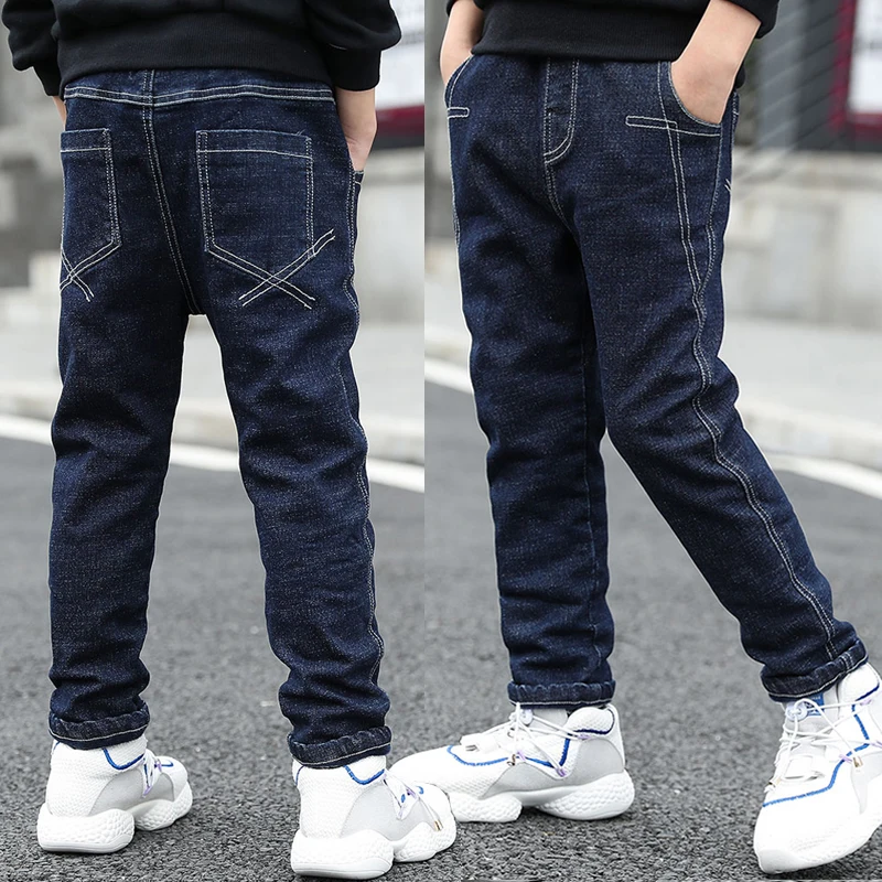 IENENS 4-11 Years Boys Clothes Slim Straight Jeans Classic Bottoms Children Denim Clothing Pants Kids Baby Boy Casual Trousers